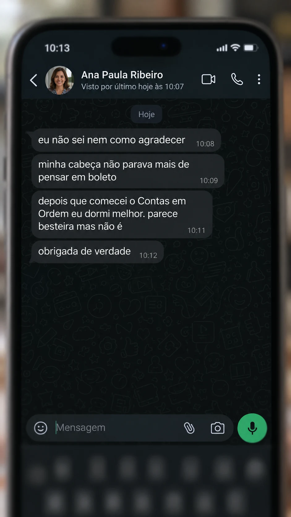 Conversa com Ana Paula Ribeiro sobre sua experiência usando Contas em Ordem